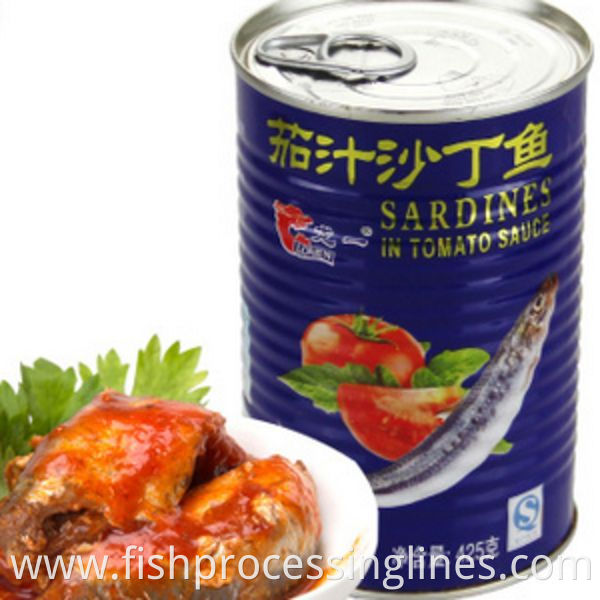 2017 hot product automatic 125g/155g/425g tin in oil sardine